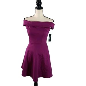 Lulu's Strapless Magenta Dress